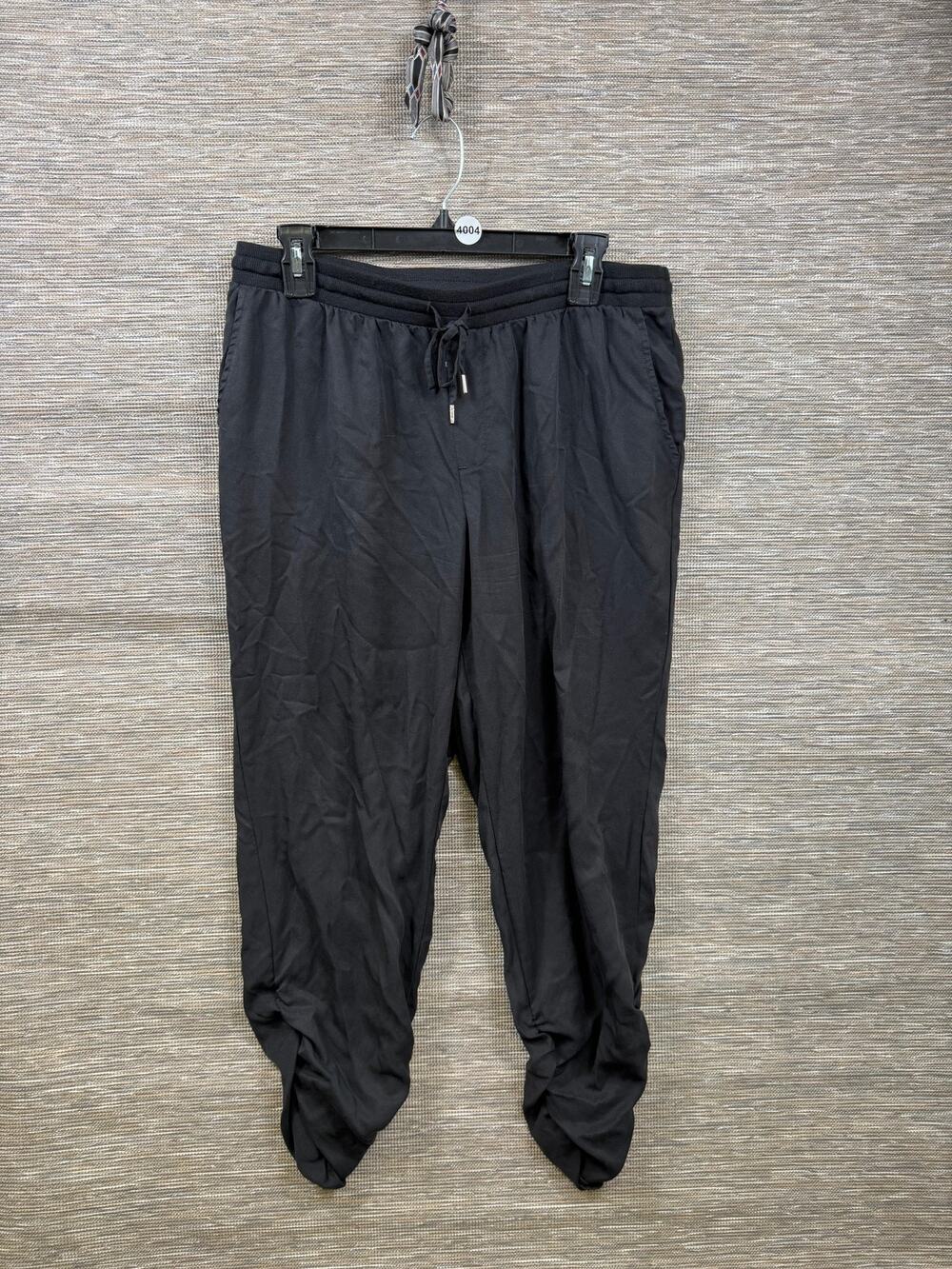Juicy Couture Pants Womens L Black Lyocell Harem Elastic Waist Tapered Leg